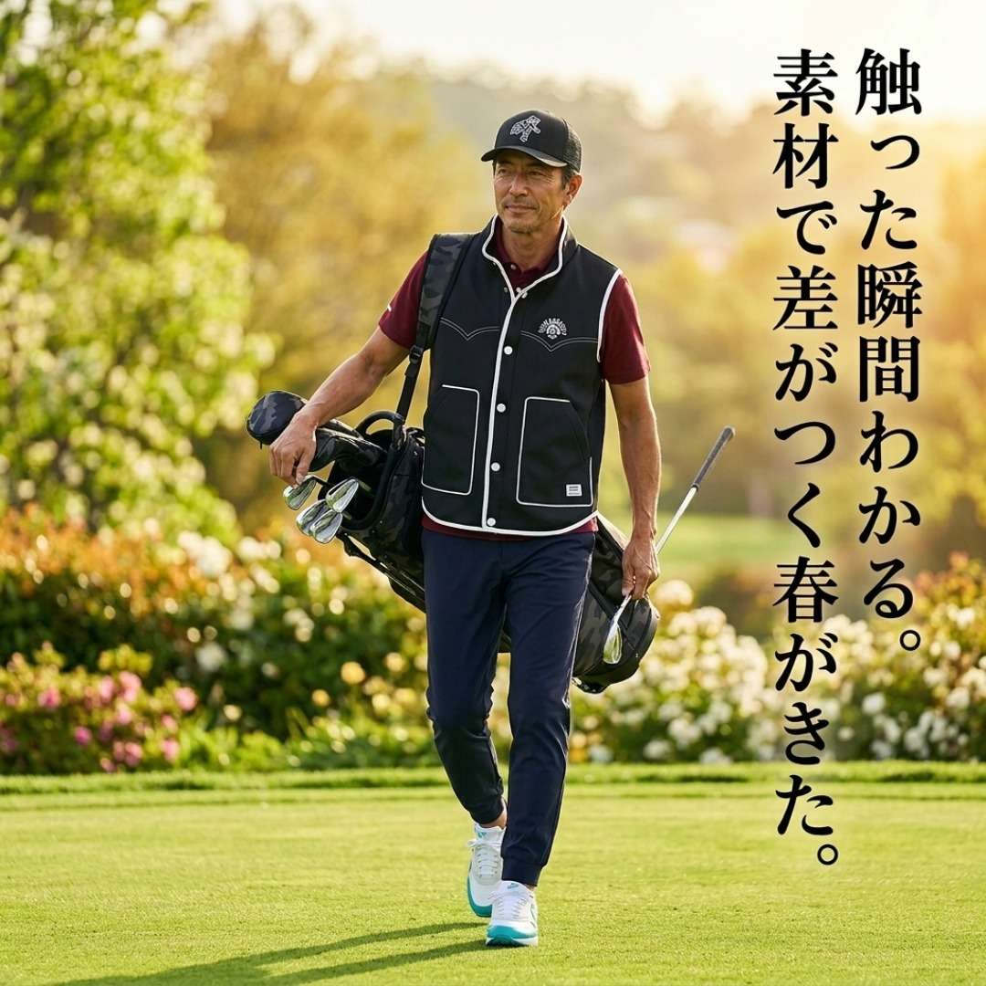 触った瞬間にわかる。素材で差がつく、マスターズシーズンの大人コーデ
