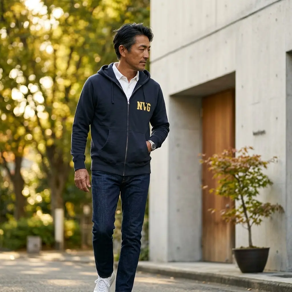 NEW VINTAGE GOLF フーディ 着用イメージ